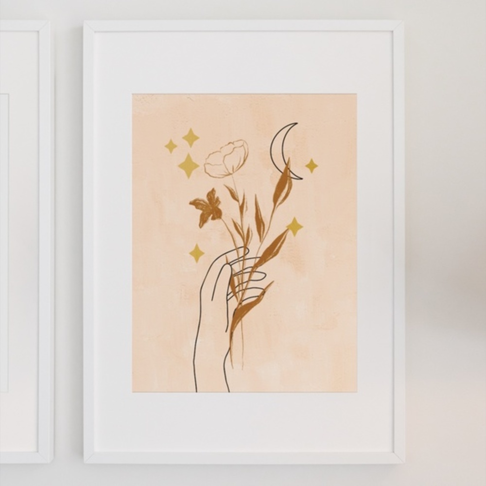 Wall Art Bohemian Celestial Hands Print Poster Illustration Unframed - Picture 4 of 5